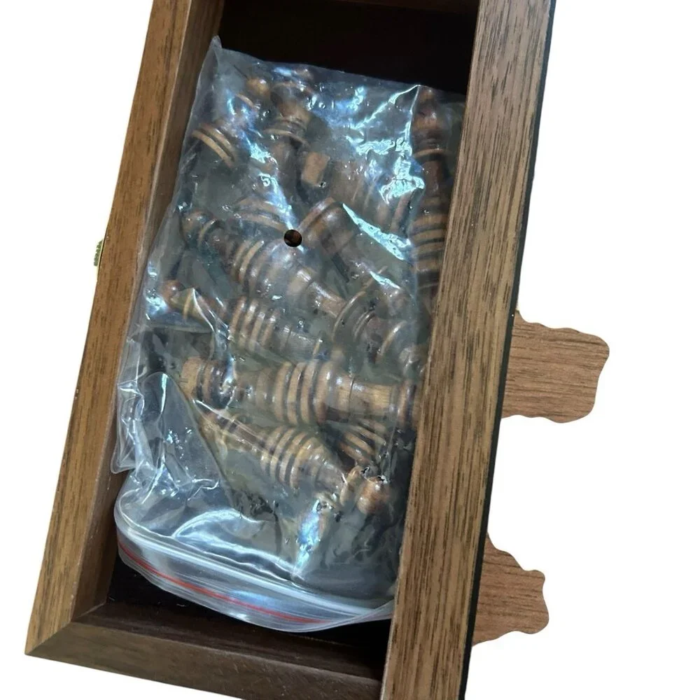 Travel Magnetic Chess Board 10" Game Wooden NWOT Strategy Classic Thinking skill - Picture 5 of 10